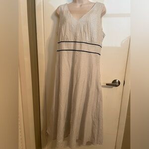 Charter Club size 14 black and white polka dot cotton dress.